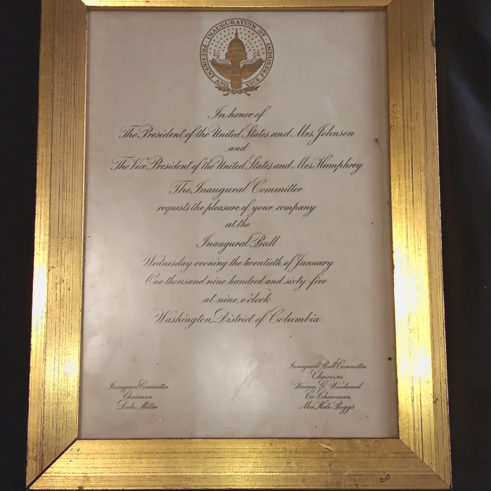 1965 President of the United States 8x10 in gold frame